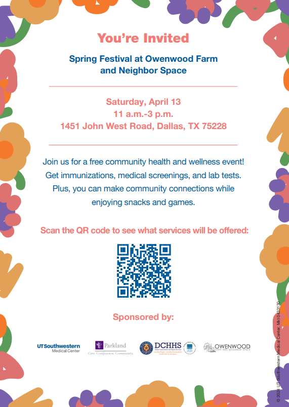 THIS SATURDAY! Join us for this health and wellness fair where we will be offering FREE childhood immunizations and FREE HIV/STI confidential testing. In partnership with Owenwood Farm & Neighbor Space #springtime #wellness