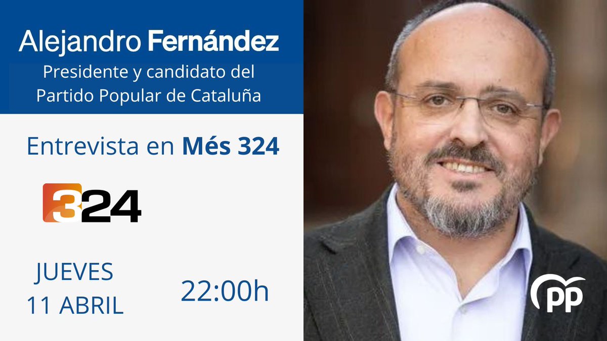 📺 En unos minutos nuestro candidato @alejandroTGN será entrevistado en @Mes_324. 🔵👇 Síguelo en directo 😊 ccma.cat/3cat/directes/…