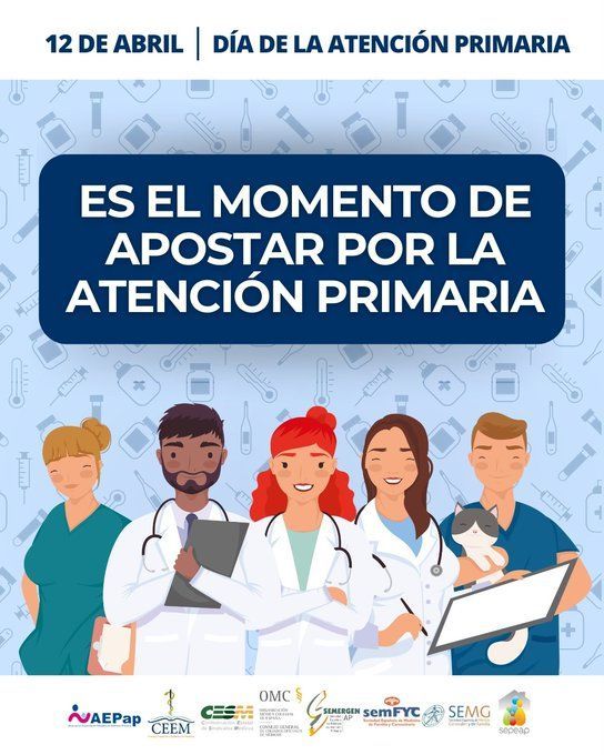 SEMERGEN_CV's tweet photo. 👁️🗨️ Es el momento de apostar por la #AtenciónPrimaria
🔜 12 de abril #DíaAtenciónPrimaria.
#ApostarPorAtencionPrimaria
#ApostarPorAP #MomentoAP https://t.co/CeVLRK0R3v