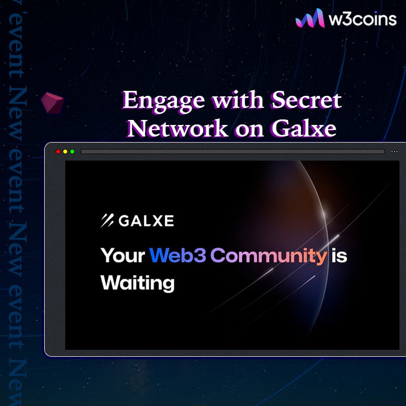 Join <a href="/SecretNetwork/">Secret Network</a> on Galxe! 🌟 Scale the leaderboard, earn points, and unlock an exclusive NFT badge. Contribute to a decentralized confidential computing future.

Join <a href="/SecretNetwork/">Secret Network</a> in X

#stake #web3 #token #tokens #crypto #w3coins #news
