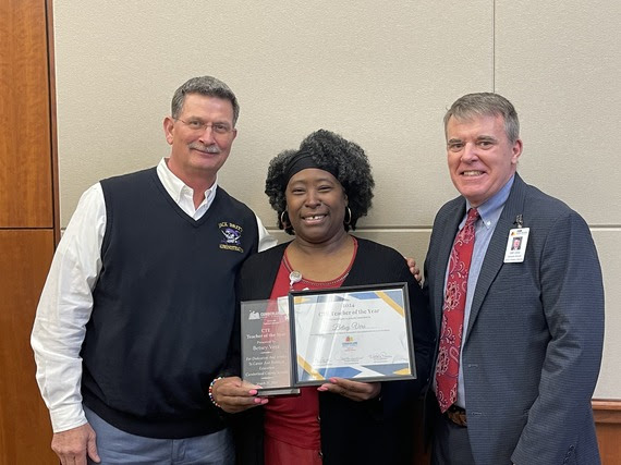 #CCSintheNews: 🌟 Congratulations to Betsey Vera from Jack Britt High for being announced as CCS' 2024 Career and Technical Education Teacher of the Year! 🏆 Read more about her outstanding achievement in the Greater Fayetteville Business Journal article: tinyurl.com/mr3tbp87.