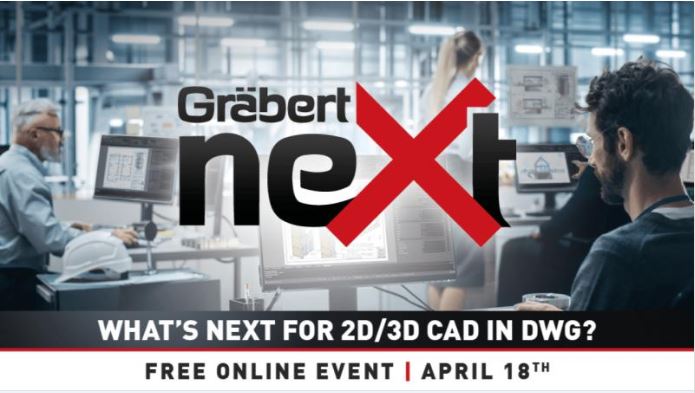 Join this free event and find out what's next for 2D/3D CAD in #DWG! #2D #3D #CAD @graebertcad ow.ly/qish50ReuUs