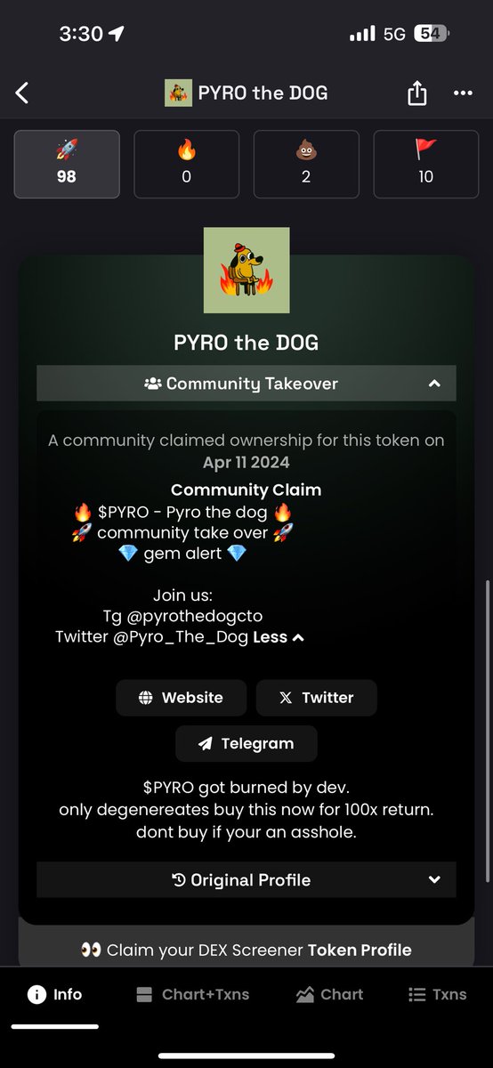 Pyro_The_Dog's tweet photo. Community take over happening right now! Join our telegram https://t.co/8wwC8DkKch