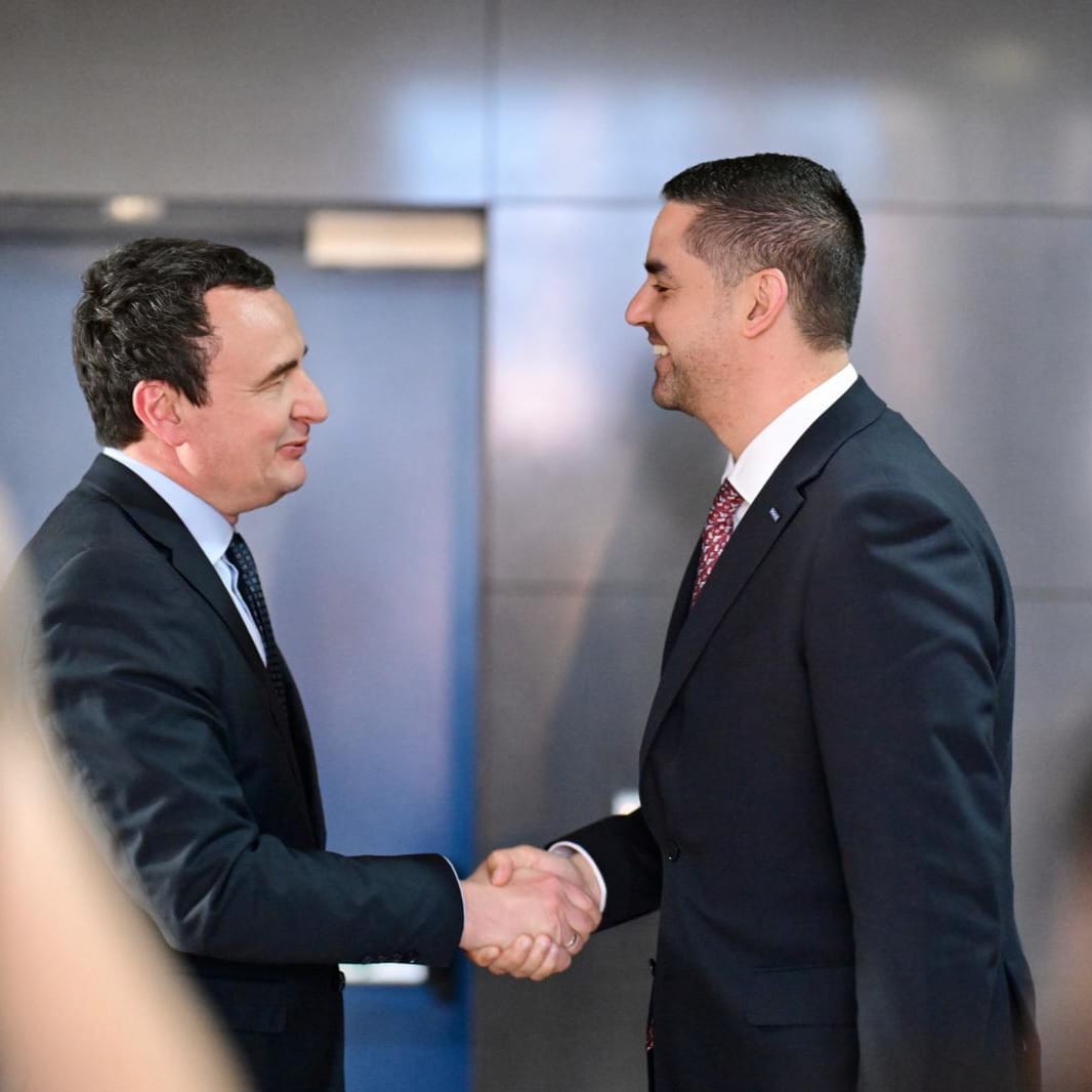 Minister Ian Borg in a meeting with Prime Minister Albin Kurti