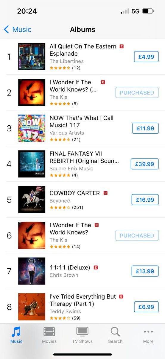 We're number 2 on itunes!! If you haven't bought your album on there yet there is still time to do it for it to count!! Link below 🧡 theks.os.fan
