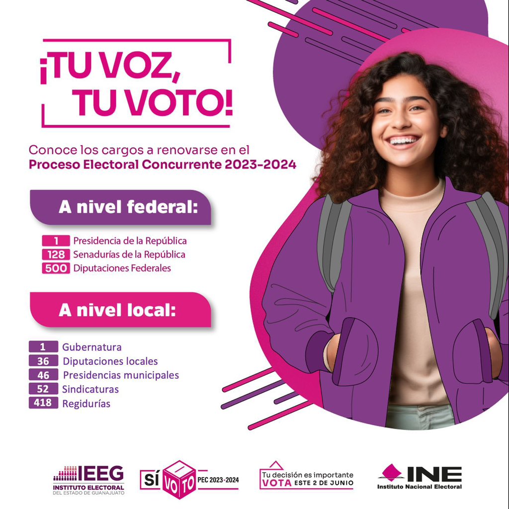 ¡Tu voz, tu voto! 🇲🇽 Este 2 de junio, ¡no te quedes en casa y sal a votar! 🗳️ Es tiempo de demostrar que estamos comprometidos con el bien y el futuro de nuestro país. ✨💚