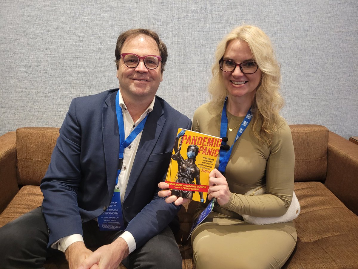 cvangeyn's tweet image. In Ottawa at the #CSFN24 celebrating our Donner nomination for Pandemic Panic with our publisher, @DMCBaxendale of Optimum Publishing!