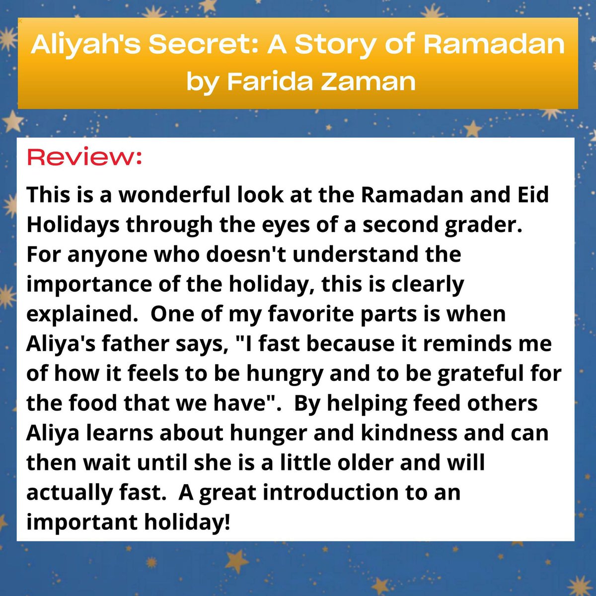 Andy, our Children's Librarian, wanted to share a great book about Ramadan. It is a great way to introduce children to the importance of this holiday. If you are interested you can borrow a copy at lapl.org.