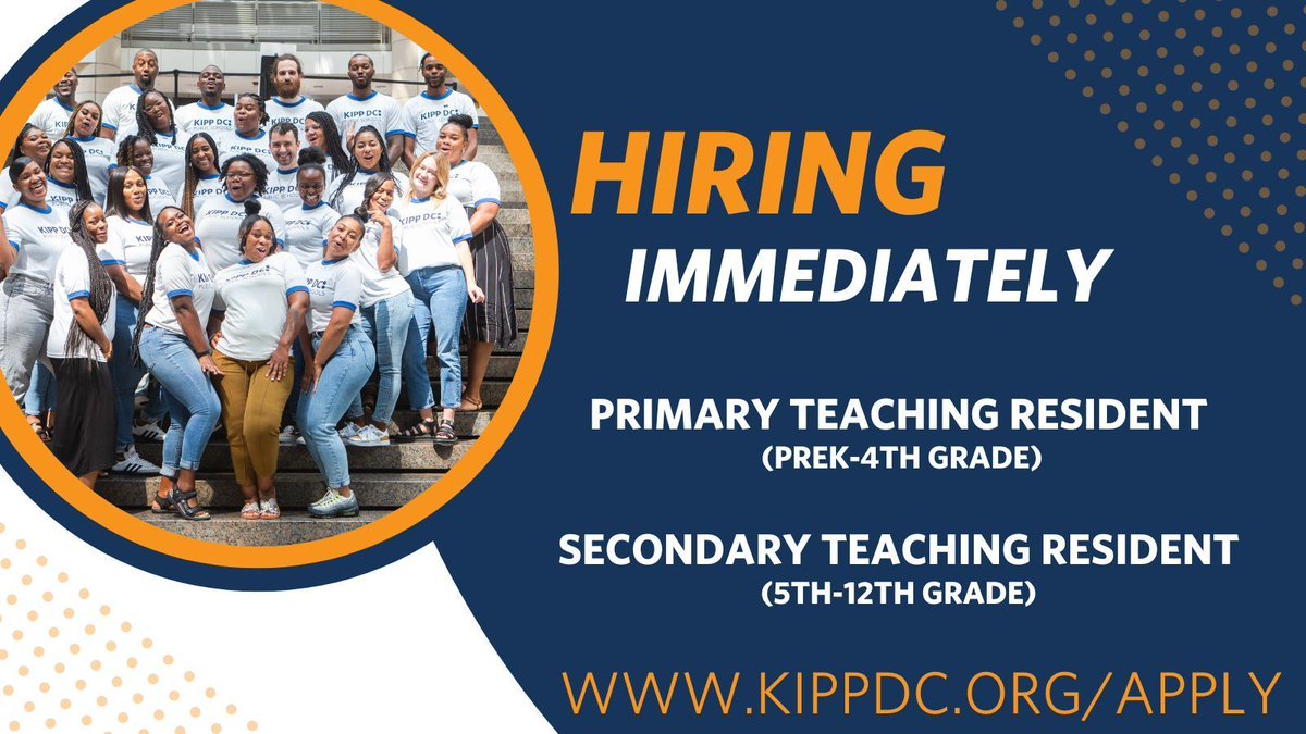 🌟 Join KIPP DC as a Capital Teaching Resident! 🍎 Paid one-year residency in Pre-K or elementary classrooms. No educational background required. After, receive a lead teacher role at KIPP DC or partner schools. 🎓 Shift your career today! 🚀 Apply: buff.ly/4aPPUcP