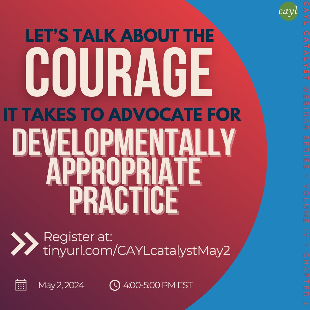 🌟 Calling all educators & early childhood professionals! 🌟 Join us on May 2 for a special webinar with Dr. Barbara Cooper as we explore the importance of Developmentally Appropriate Practice. 🧠💡 Registration is FREE! tinyurl.com/mrxfwvr9