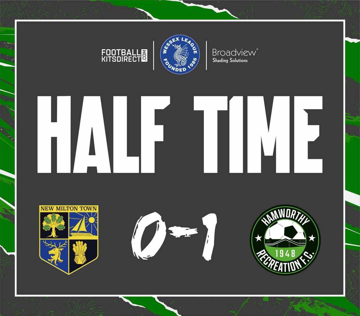 HT SCORE | 🟩 We go into the break with a narrow lead. George Deem's early penalty the only goal of the game so far. #UpTheRec
