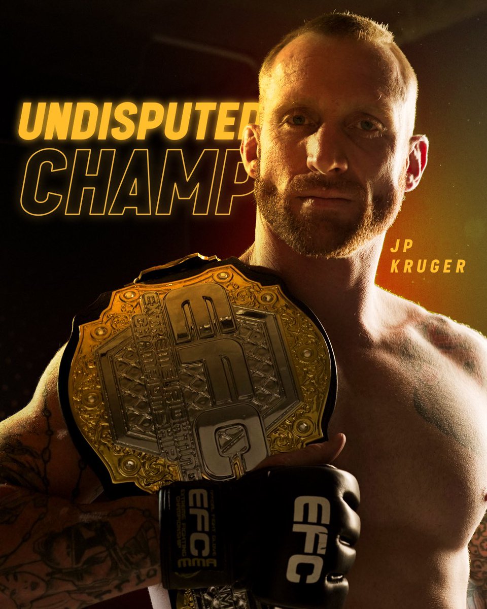 #ANDNEW Undisputed middleweight champion, JP ‘Tinkerbell’ Kruger! #EFC112