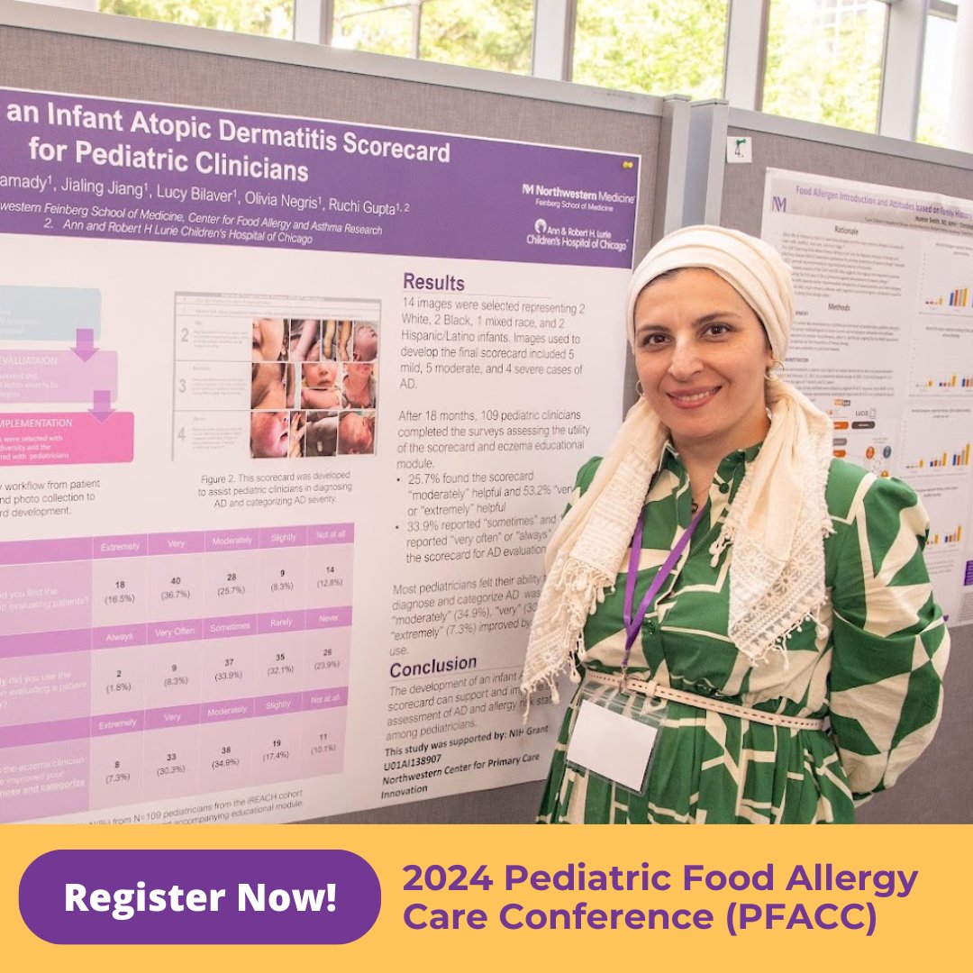 Register today for the 2024 Pediatric Food Allergy Care Conference (PFACC)! The meeting will be held on June 30th in Chicago, IL. We invite primary care providers & those interested in food allergy & related conditions to attend! bit.ly/49nKBAi