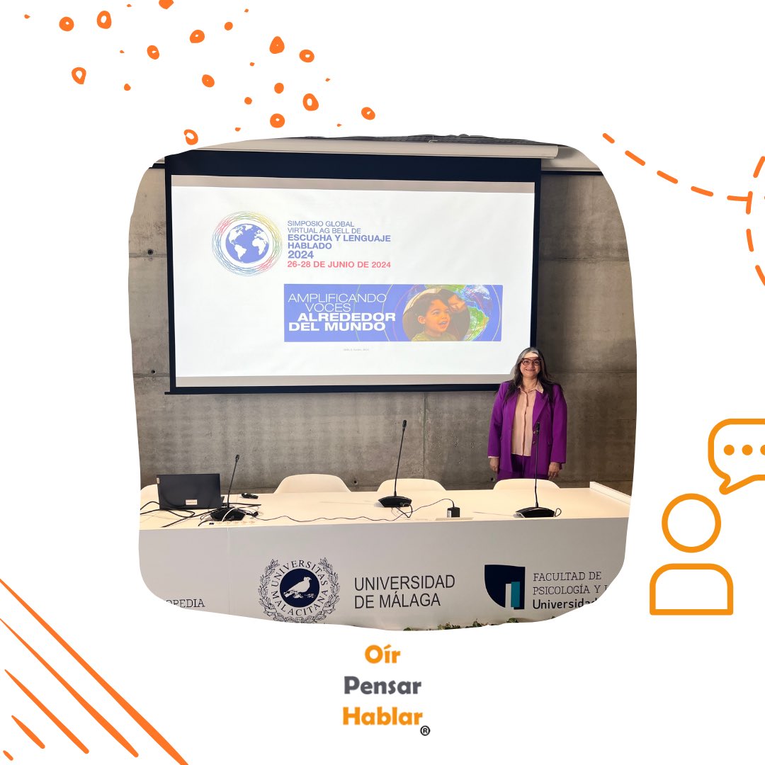 elifredes's tweet photo. Hoy @oirpensarhablar y @centrosauditivosoirt estuvimos en @psicologia_uma hablando sobre “Logopedia, Audiología y Familia” @infouma 
#EmbajadoraAGBell @agbellassociation #SimposioAGBell2024 #Logopedia #Audiología #HipoacusiaInfantil #ImplanteCoclear #Audífonos #9FeriaEmpleoUMA https://t.co/D4yWVlERaF