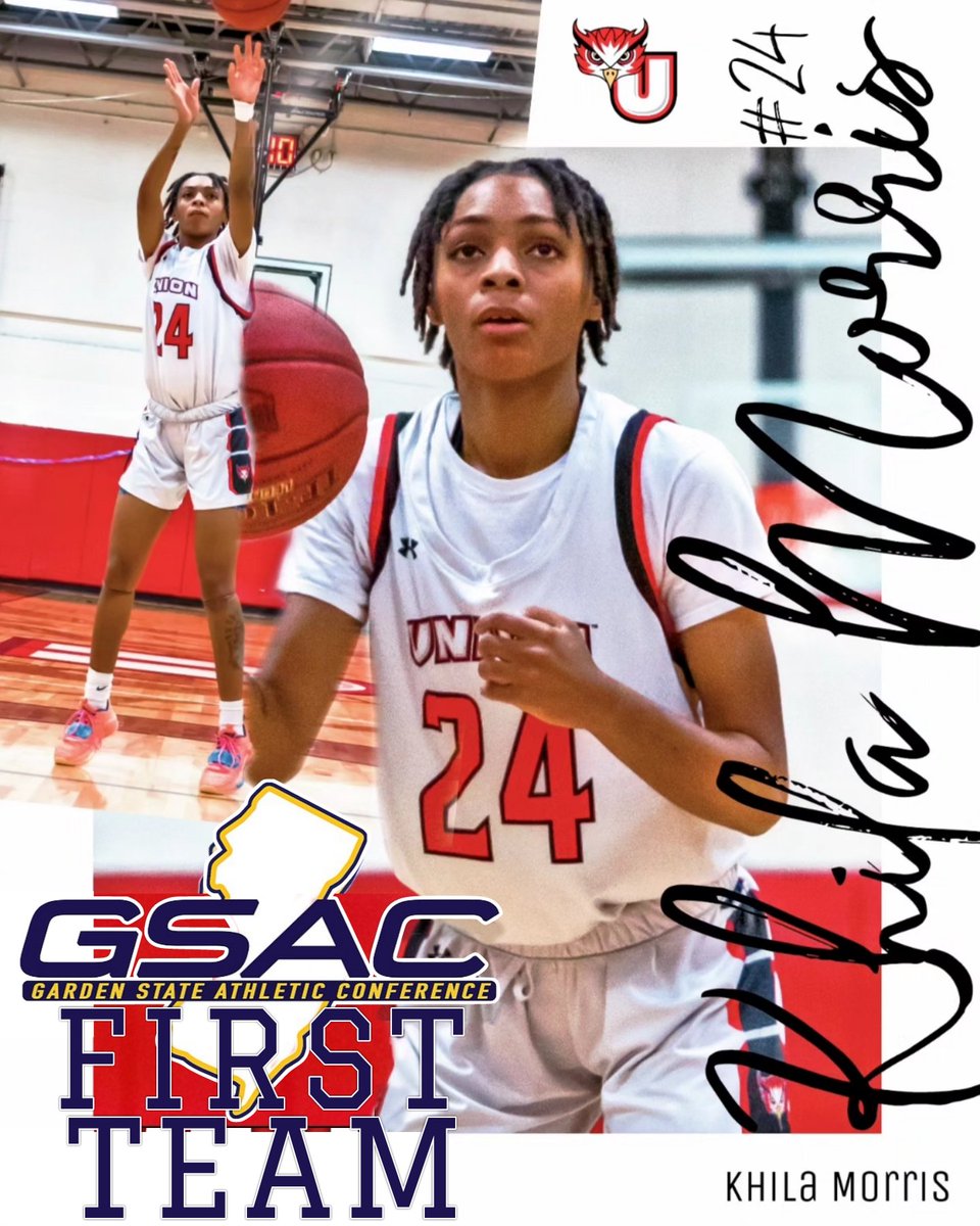 Congratulations to Khila Morris who has been named as a First Team All-GSAC selection,  as well as Conference Player of the Year❗️ 👏🏾 👏🏾 👏🏾 
#GoOWLS #WeAreOwlStrong 🦉💪🏾 #Family #NJCAAbasketball  #RegionXIX #OwlNation
#UnionWBB #Allin #OwlsBasketball