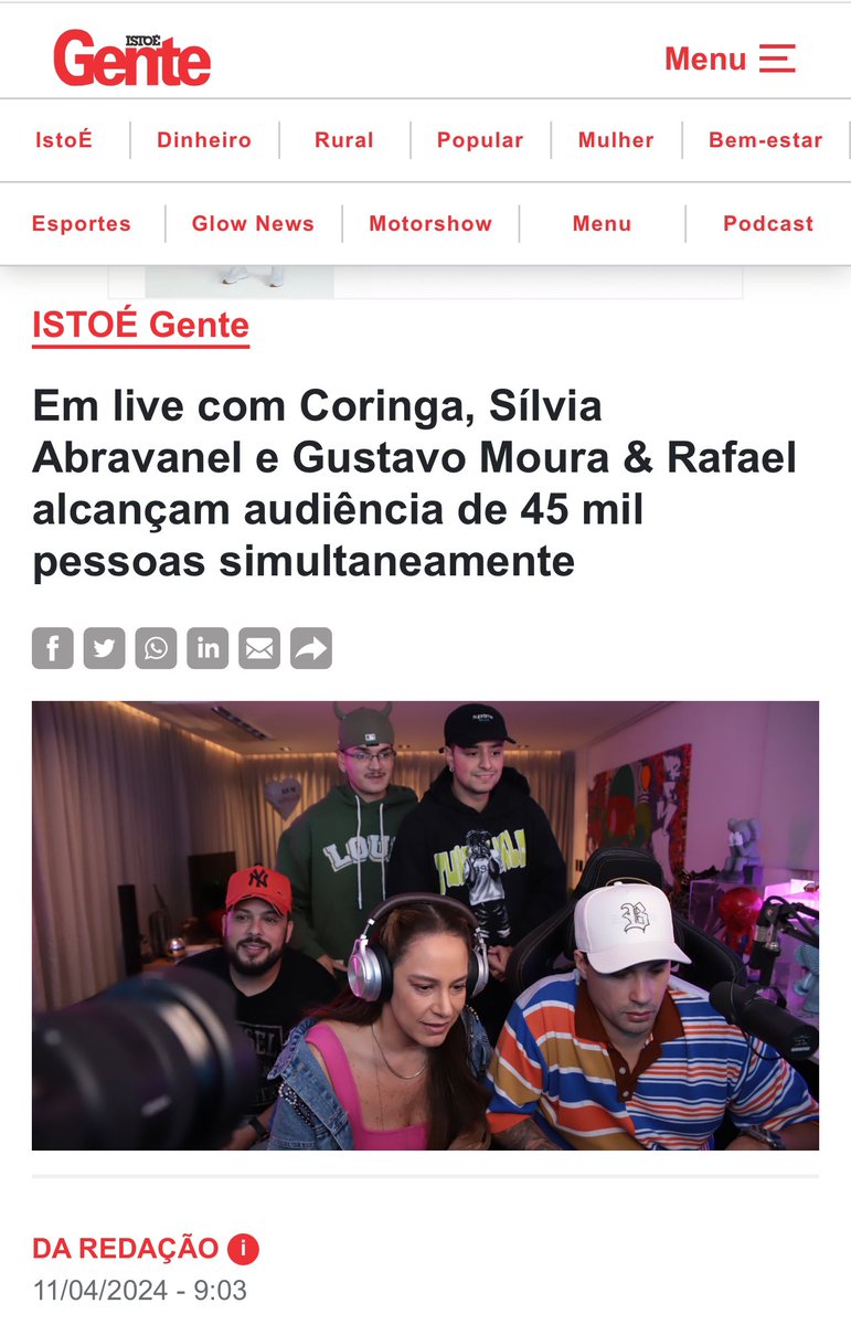 Valeu pela moral, @RevistaISTOE 💥💥 istoe.com.br/em-live-com-st…