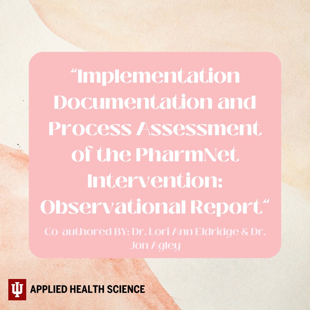 This new publication is co-authored by Dr. Lori Ann Eldridge and Dr. Jon Agley. Check it out to learn more about the PharmNet Intervention! Read it here: pubmed.ncbi.nlm.nih.gov/38498037/ #PublicHealth #HarmReduction