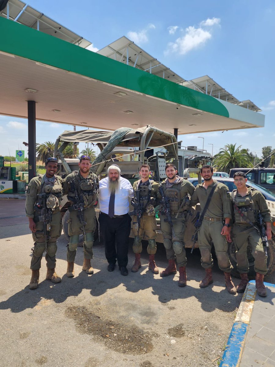 Today near the Gaza border, I Blessed the soldiers of the Israel Defence Forces who protect the people of Israel - from the Hamas terrorist villains and their like. And these soldiers of light will surely win!