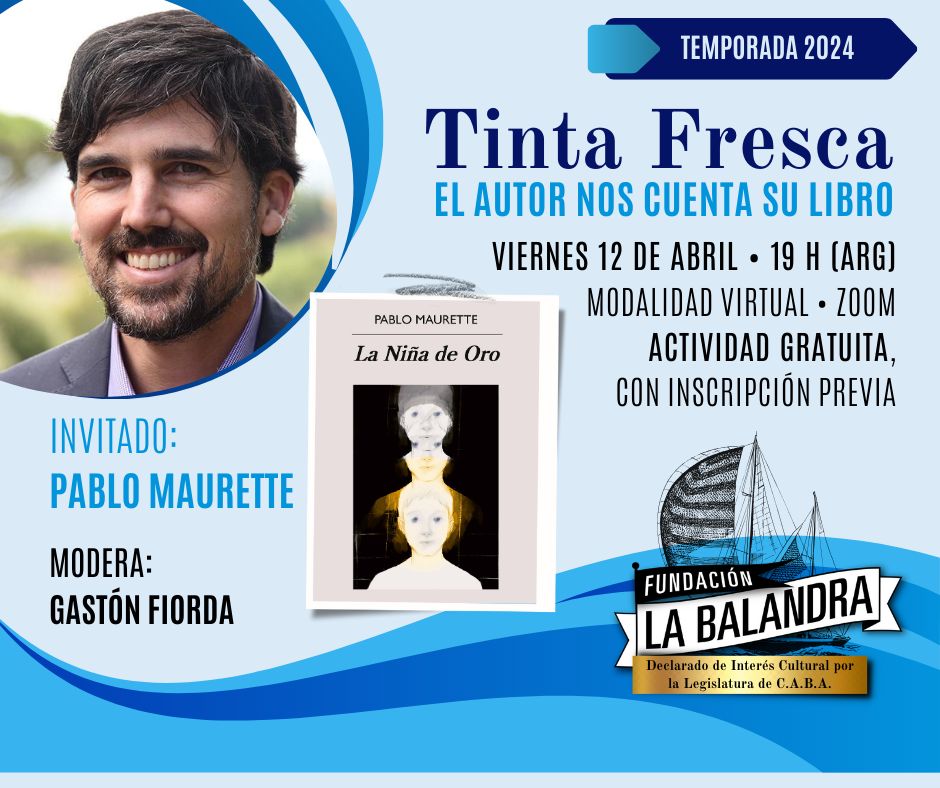 Mañana a las 19 (hora argentina) vamos a charlar sobre La Niña de Oro en La Balandra. Es libre, gratuito y online, solo hay que inscribirse acá: gastonfiorda@hotmail.com