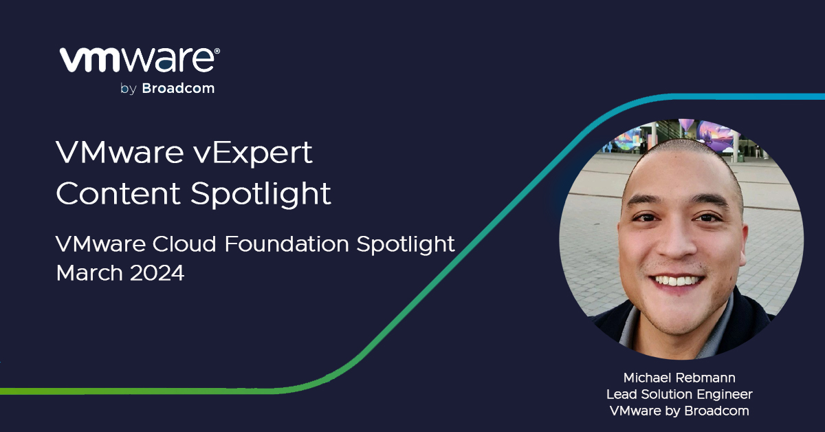 VMwareCommunity's tweet image. Too good not to mention ➡️ The latest rundown of all the #VCF updates from the last several months. 

cloud13.ch/2024/04/05/vmw…

Thanks @_michaelrebmann #vExpert #vCommunity