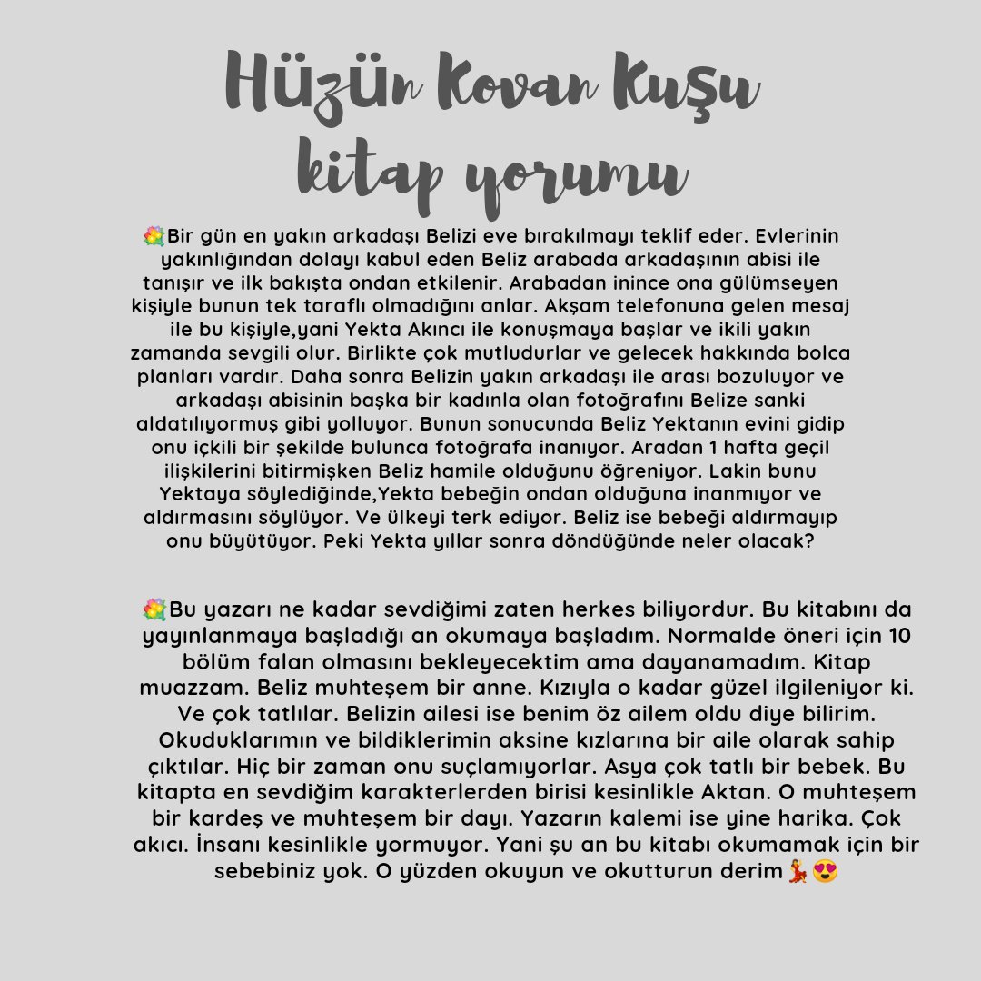 Hüzün Kovan Kuşu kitap yorumu || @aafroditmavisi