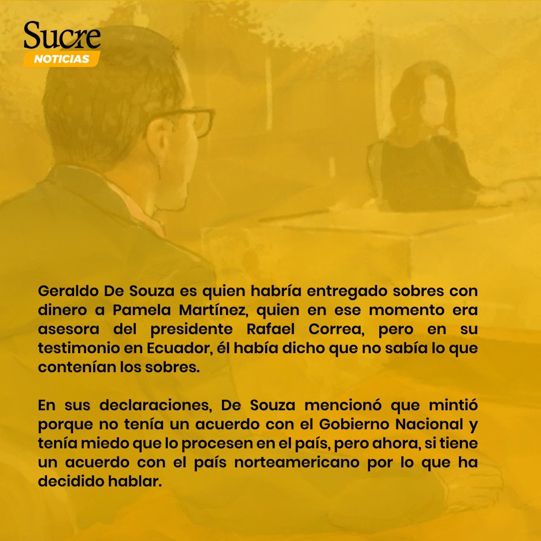 💵 ¡Geraldo De Souza entregó dinero a exasesora de Rafael Correa! 🇪🇨

#NoticiaDelDía 😧

#SucreEnLaNoticia