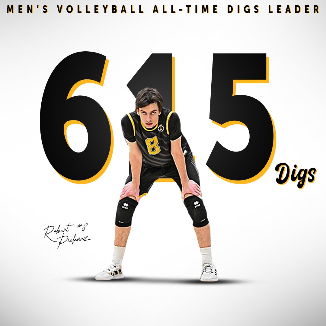 Robert Piekarz is your new all-time digs leader!

Piekarz breaks the previous record of 458 digs held by Caleb Kulesza (2020-23)!