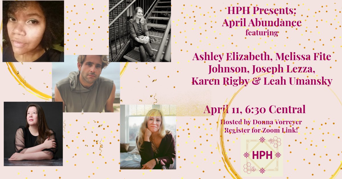 Hope to see you all tonight! I promise to keep my host mouth shut and let these five readers wow you. Register here! us02web.zoom.us/meeting/regist…