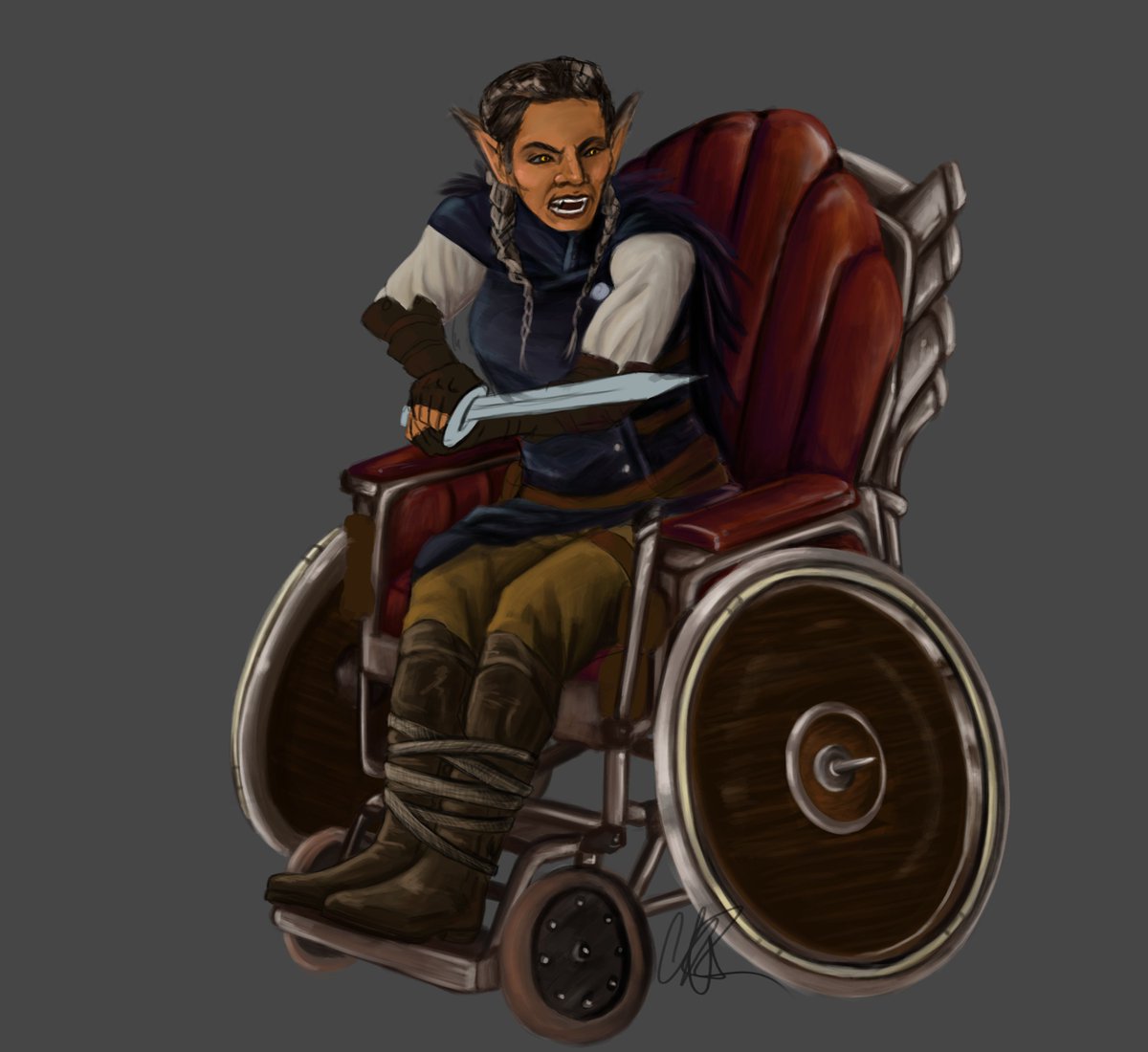 @PandasAndVidya Using hormone injections and getting surgery in a fantasy D&D setting is about as ridiculous as using a battle wheelchair. Two spells later your legs work again and permanently whatever gender you wish to be. You could be the best version of you. Why settle for less?