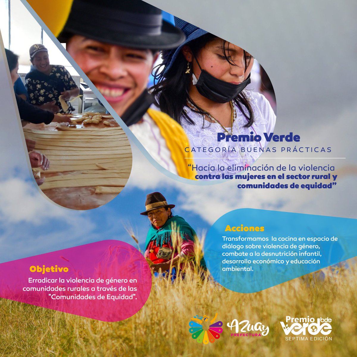 #PremioVerde 🙌 ✅Estamos concursando en la categoría Buenas Prácticas con nuestro proyecto 'Hacia la eliminación de la violencia contra las mujeres en el sector rural y comunidades de equidad'. 👩‍🌾👵🏻👩🏼‍🦱👧🏻 #JotaPrefecto #AzuayBicentenario #AzuayPrefectura
