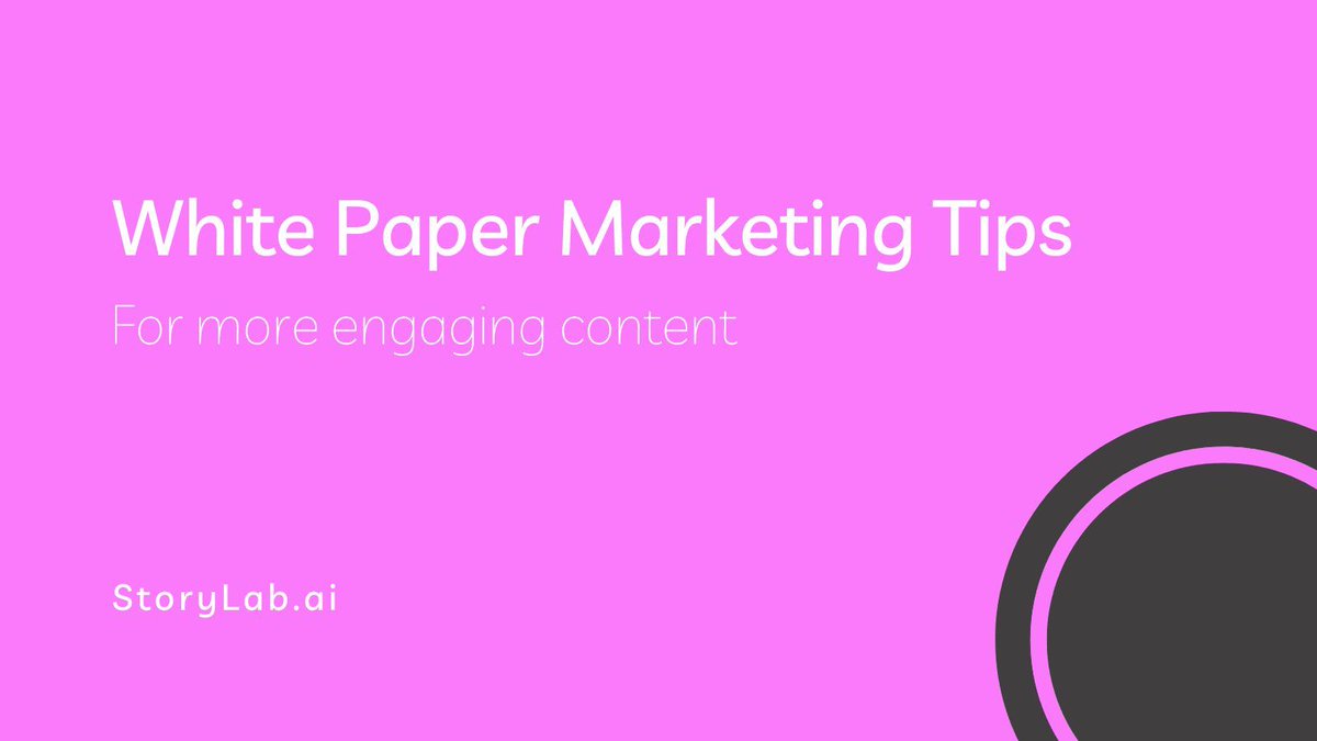 White Paper Marketing Tips You Need to Know for 2023

Create more engaging #content

#ContentCreation #GrowthHacking #ContentMarketing buff.ly/3A6MK4t