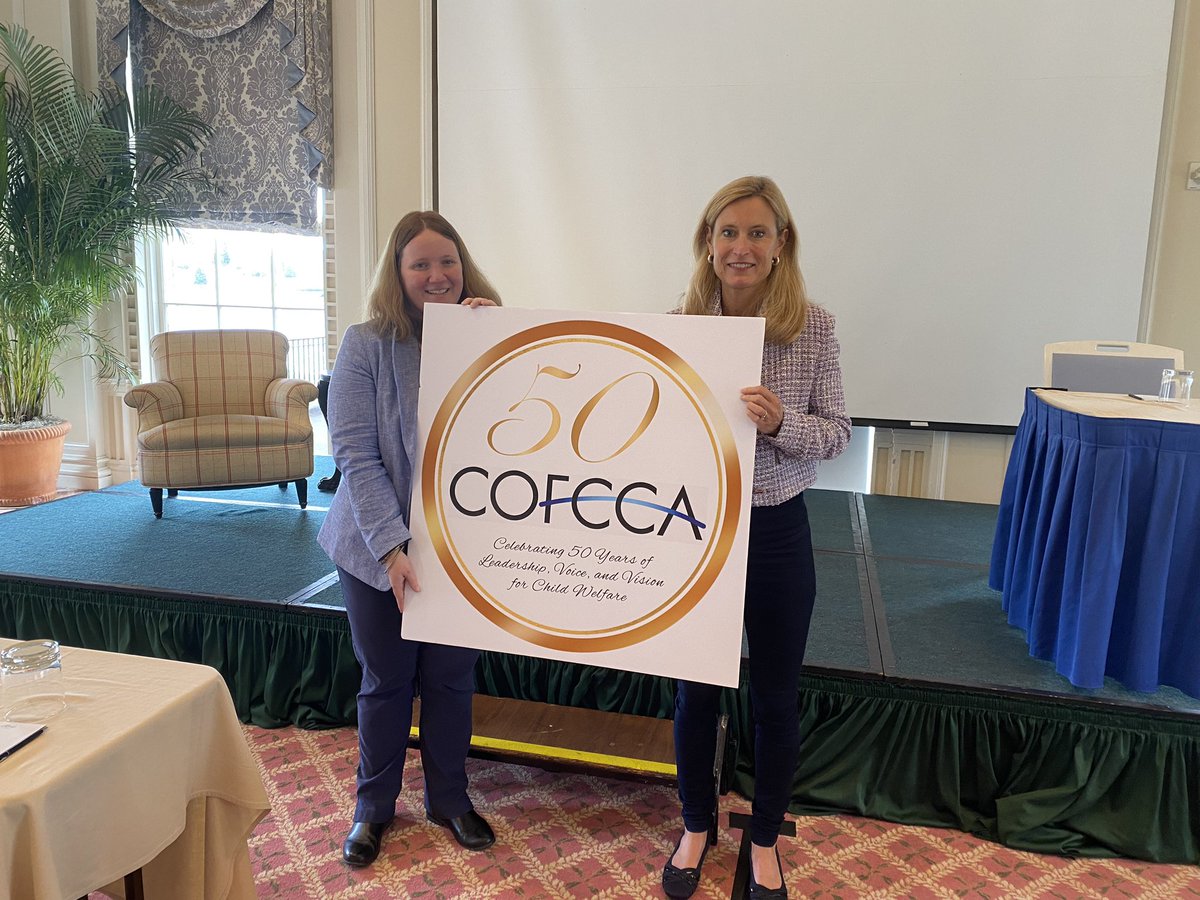 Celebrating 50 years at our COFCCA annual conference! Pictured: COFCCA President & CEO @kbs2725, Courtney Burke, Sachs Policy Group
