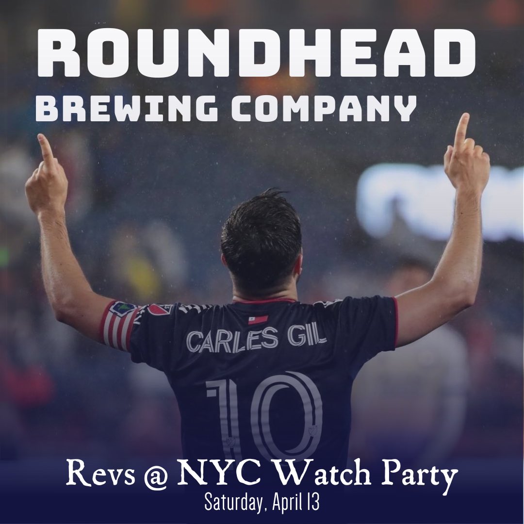 UPDATE: with Parlor Sports closed for a private event, everyone is encouraged to join us at @RoundheadBrew to watch the Revs on Saturday! RSVP ➡️ fb.me/e/3DdZz8ljZ #RidersOverHere #NERevs