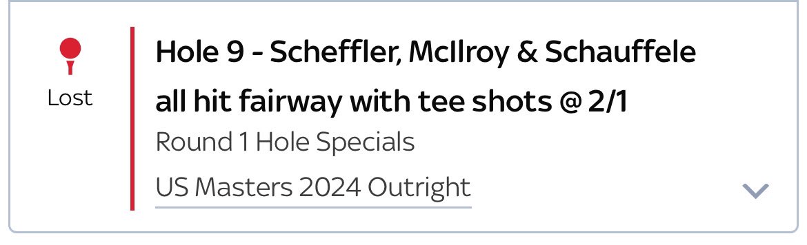 BrockwellChris's tweet photo. @SkyBetHelp literally just watched all three hit the fairway. Why’s this a loser?! https://t.co/aCfvYFitWU