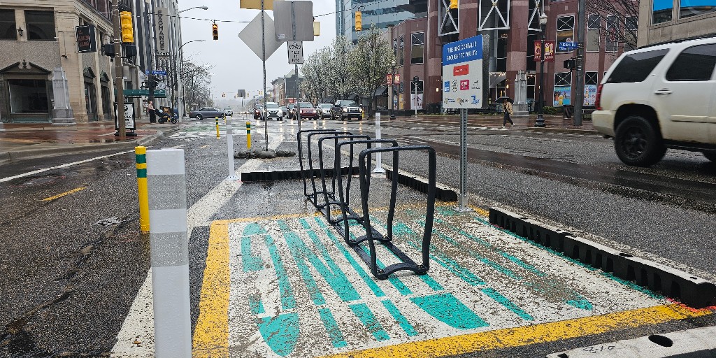 Bike corrals are being installed in downtown Kalamazoo as part of a new pilot project.

Details: wwmt.com/news/local/bik…