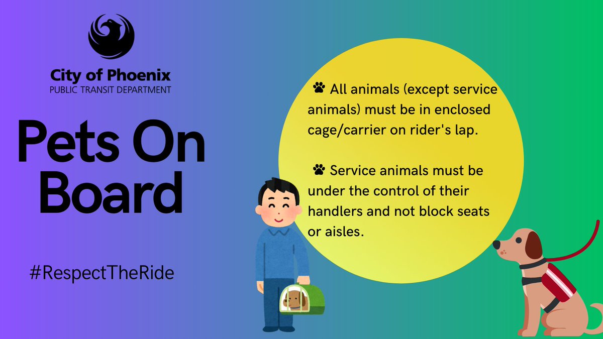 Check out these furry friend reminders on this #NationalPetDay! For more information, visit: valleymetro.org/how-to-ride/re… @valleymetro