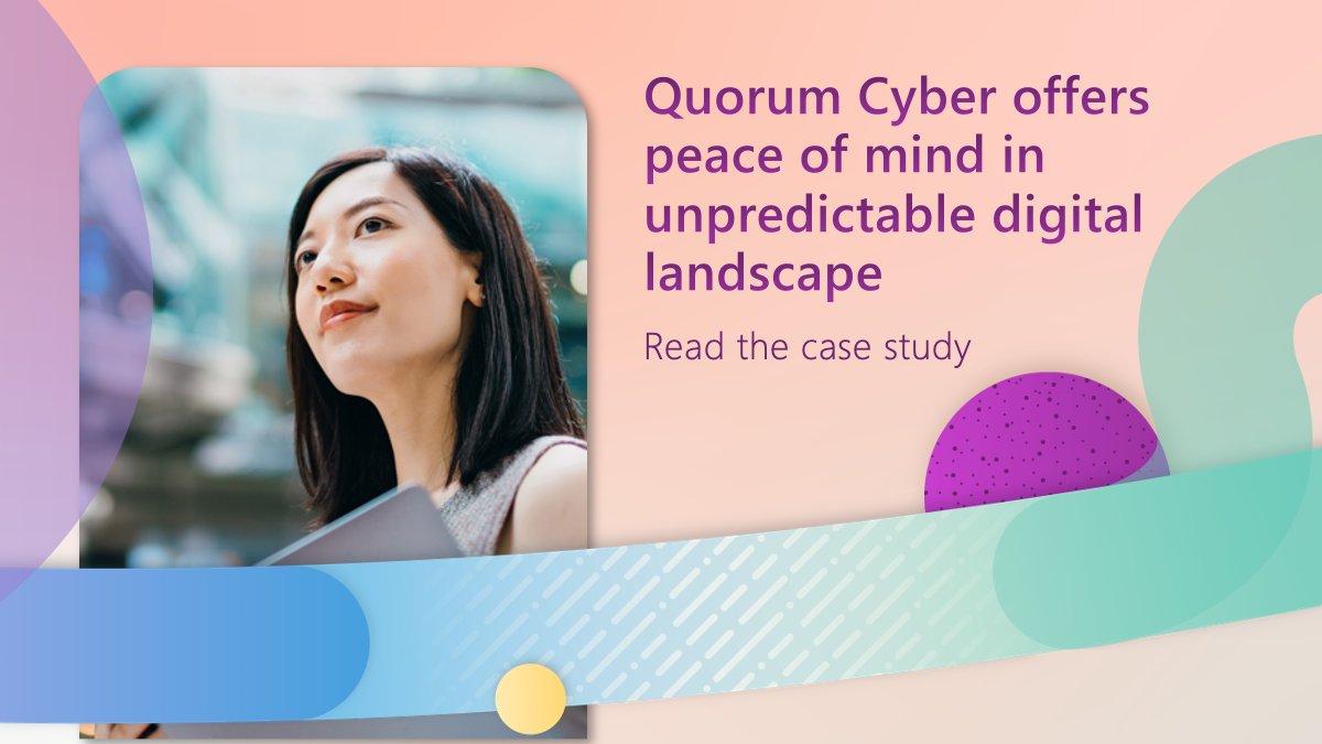 To drive demand and showcase the value of both Microsoft Security products and its services, #MSPartner @QuorumCyber leverages our incentives and ready-to-launch cybersecurity marketing campaigns. Take a look at their success journey: msft.it/6017c43TV