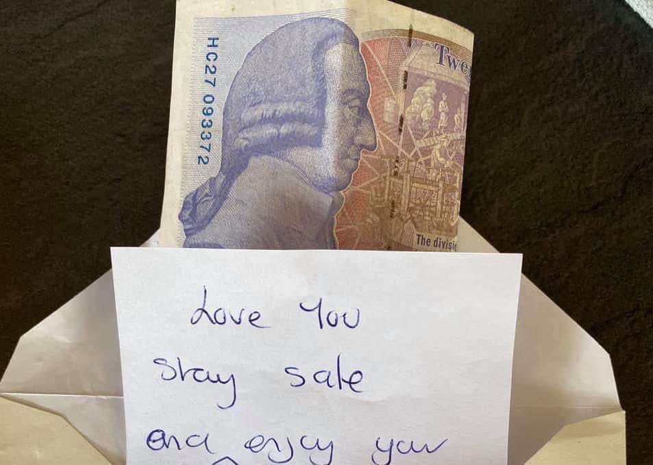 Before my Dad died. Every weekend he would always give me £20 for a take away. So my Mum now carries on the tradition, keeping his legacy and memory shining bright. I'm a huge believer in the positive effects of randoms act of kindness and passing this on to someone else…