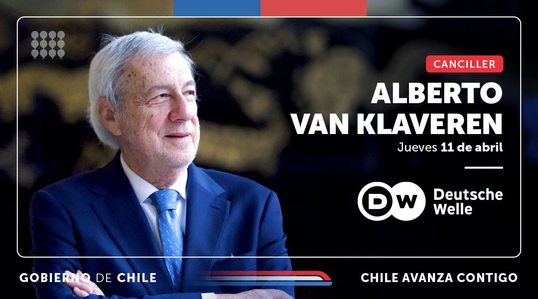 📺🔴AHORA | En el marco de su visita a Berlín, el ministro de Relaciones Exteriores, @AlbertoKlaveren, conversa con @dw_espanol. Síguelo en vivo aquí: dw.com/es/live-tv/cha…