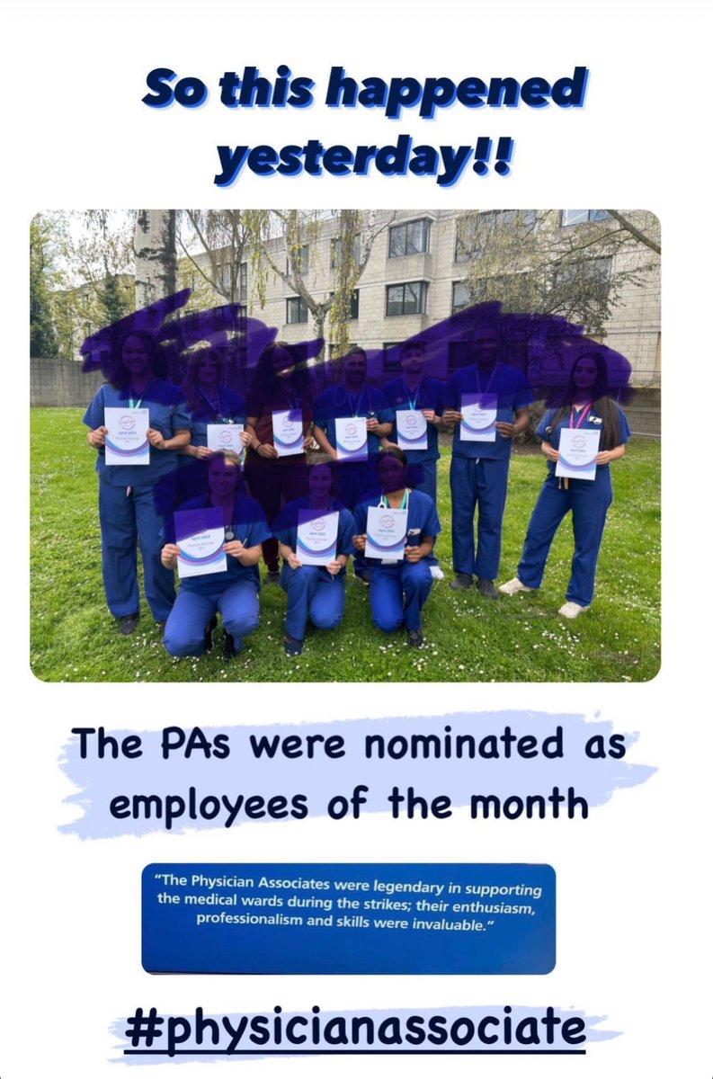 Top trolling of junior doctors by whatever Trust is responsible for this (not the PAs’ fault, so I’ve obscured their faces). Can they not read the bloody room? All evidence points to majority disquiet amongst doctors re the #PAProject & having a dig a doctors’ strikes is not cool