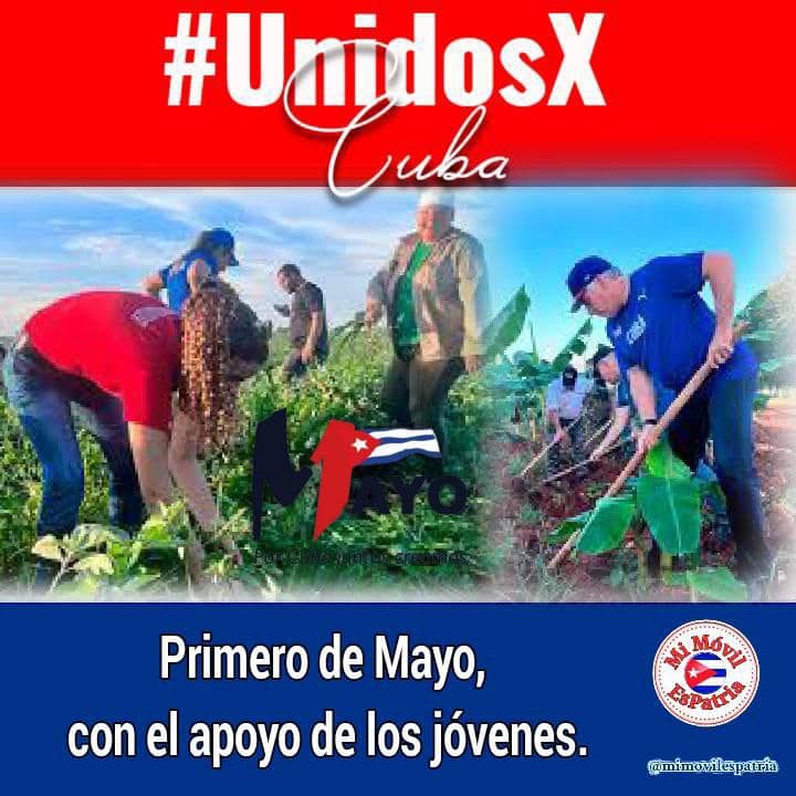 Primero de Mayo, con el apoyo de los jóvenes.
#UnidosXCuba #PorCubaJuntosCreamos 
#ArtemisaJuntosSomosMás 
#Cuba #Azucareros #AtacArtemisa