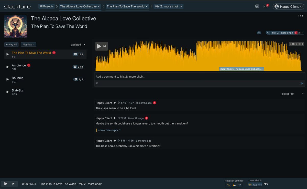 stacktune's tweet image. Exciting update: Soon, a simpler design will be available for those who prefer a more straightforward approach. Your clients will find it easier to dive into Stacktune. #ComingSoon #Audio #Filesharing #ProjectManagement #Simplified