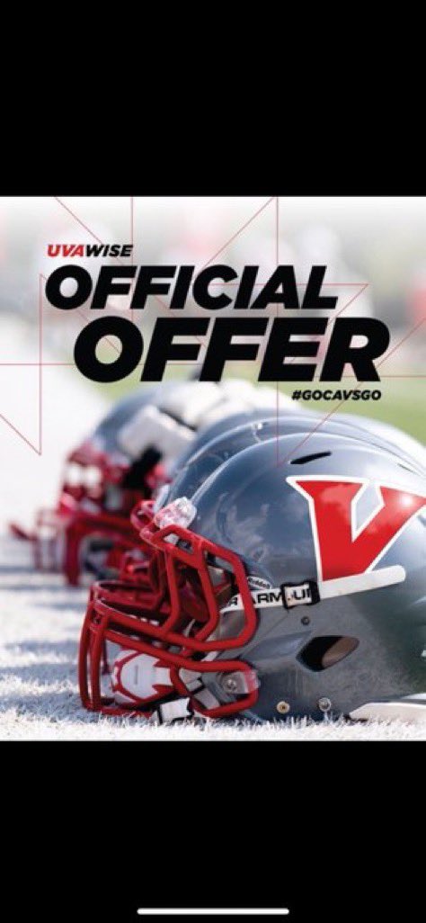 After a great phone call with @CoachRwhitaker1 I am blessed to receive my first offer from @UVAWiseCavsFB! @LovedayTodd @SmokyBearFball @NCEC_Recruiting @CSmithScout @BigFaceSportss @5StarPreps