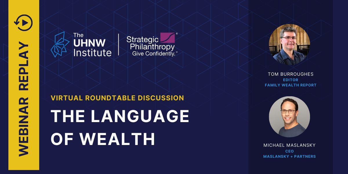 Did you miss our recent roundtable at the UHNW Institute? Watch the replay to explore the importance of language and messaging in the UHNW industry.

buff.ly/43XkIpU

#WealthManagement #LanguageOfWealth