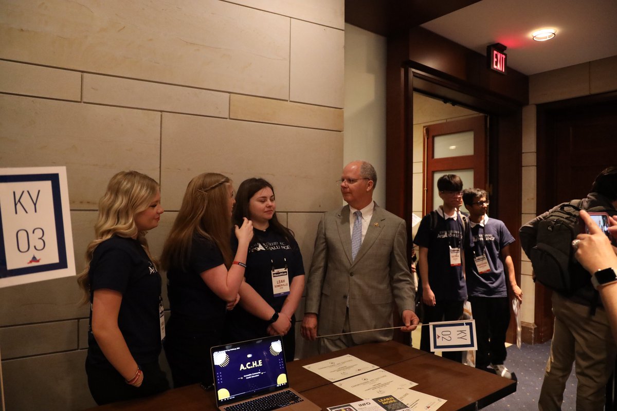 I was proud to welcome the winners of the Kentucky’s 2nd District Congressional App Challenge, Barren County High School’s Carlie Sanders, Sara Thorpe, and Leah Somerville, to Washington, DC as they showcase their STEM skills in front of leaders from across the country.