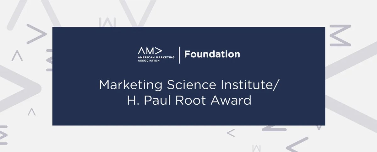 Congratulations to Simone Wies, @ajbleier, and @alex_edeling, winners of the 2023 AMA/@MktgScience/H. Paul Root Award! This award honors a JM article for significant contributions to the advancement of the practice of marketing 👏👏👏 Learn more here: bit.ly/3UcGTFd