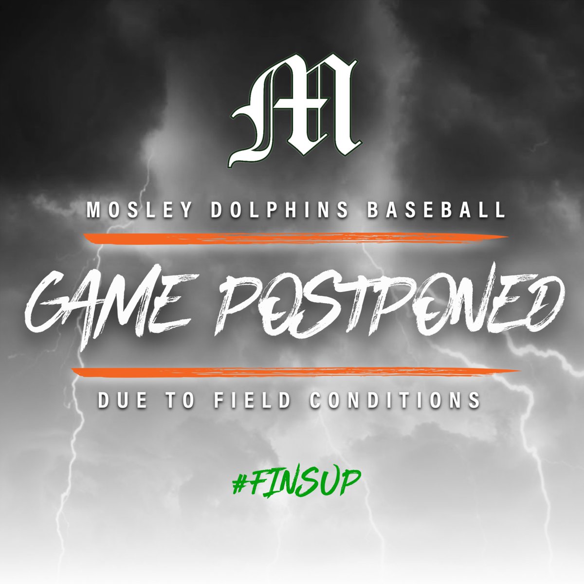 ‼️ GAME UPDATE ‼️
Tonight's Game vs Arnold has been officially POSTPONED due to unplayable fieid conditions. Your Varsity &amp; JV teams will both play vs Arnold at MOSLEY Tomorrow Evening! Spread the word.

Friday, April 12:
Varsity @ 6:30pm
JV @ 4:00pm