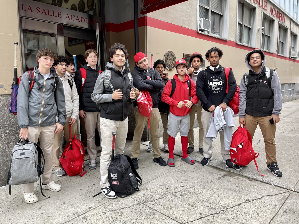 Our Varsity Baseball team is geared up and ready to bring home another WIN after Tuesday's victory. First pitch is 4:30 at the Parade Grounds in Brooklyn. #Cardinals #WeAreLaSalle #RedAndWhite