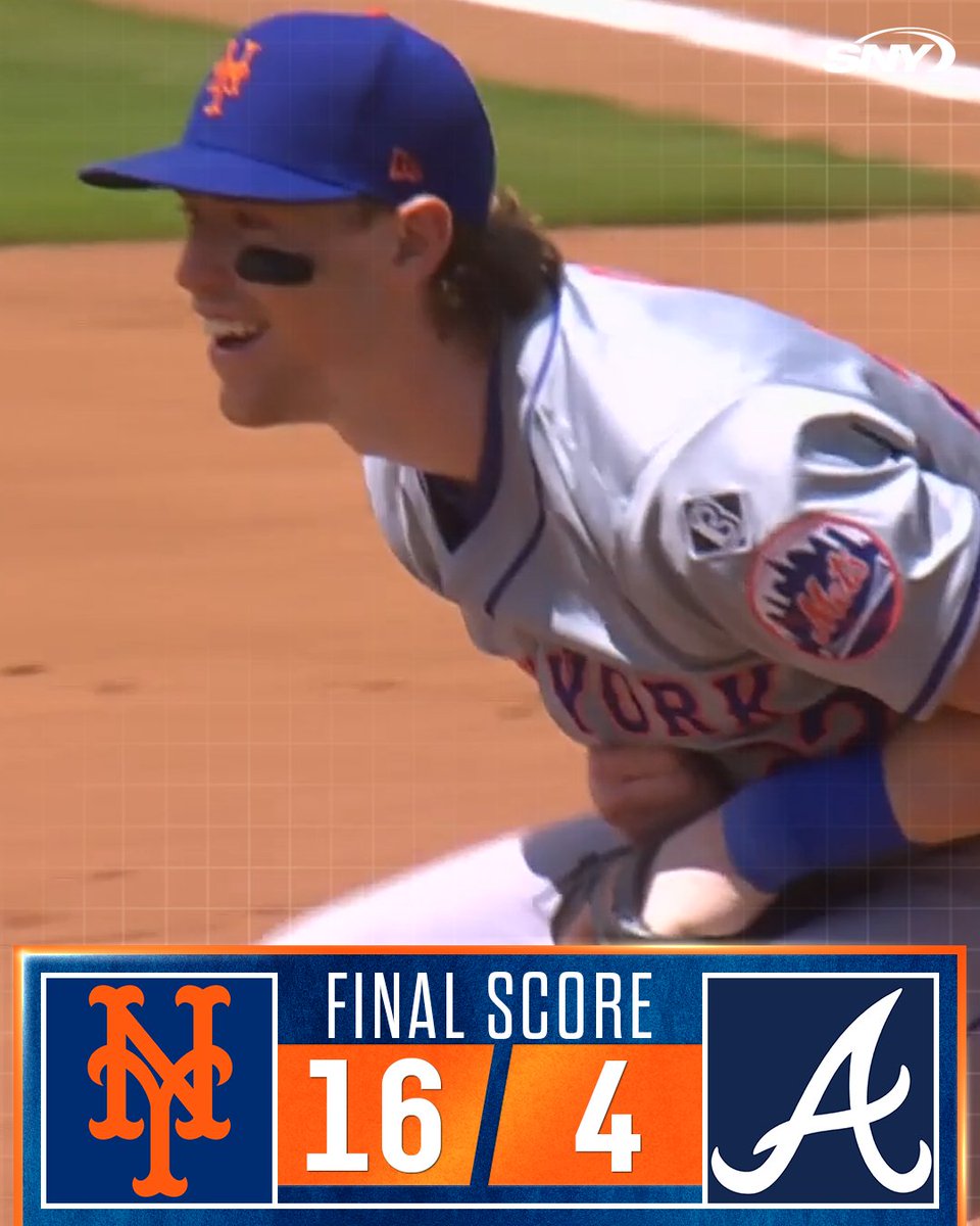 THE METS WIN BIG IN ATLANTA TO TAKE THE SERIES!