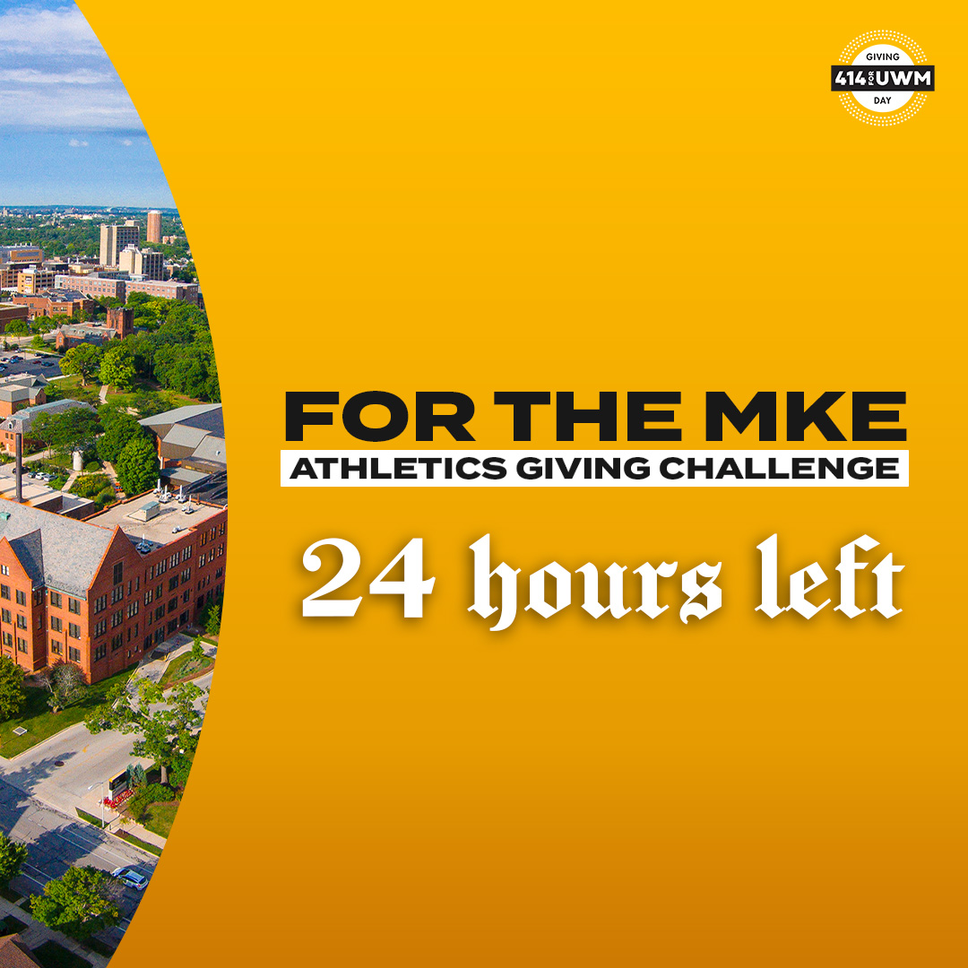 Only 2️⃣4️⃣ hours left to help your favorite Panther team win the 414 Giving Day Challenge!! Click the link to make an impact! 💛 🔗uwm414day.org/giving-day/813… #414ForUWM | #ForTheMKE